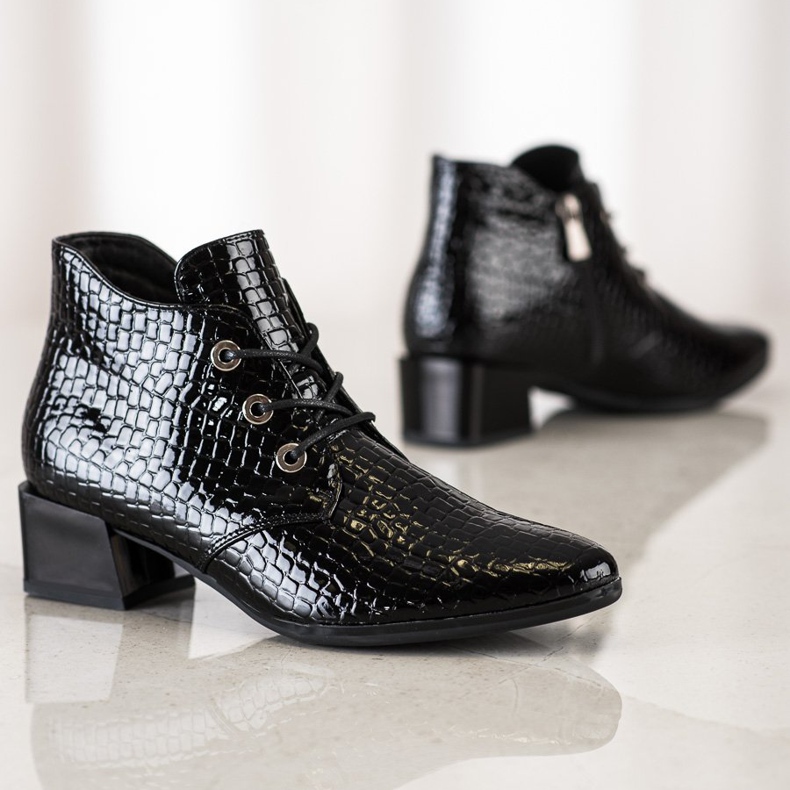 Botas de amarrar VINCEZA preto 2