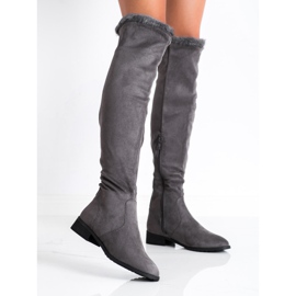 M.Daszyński Botas altas casuais cinza 1