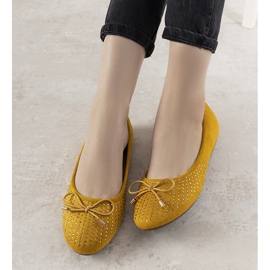 Bailarinas amarelas com laço de Larissa amarelo 1 Bailarinas amarelas com laço de Larissa amarelo 1