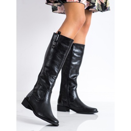 SHELOVET Botas clássicas com couro ecológico preto 1