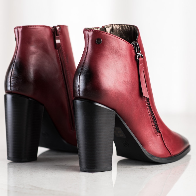SHELOVET Botas Maroon In Spitz vermelho 1