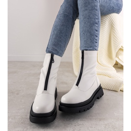 Botas brancas com sola alta Cowber branco 1 Botas brancas com sola alta Cowber branco 1