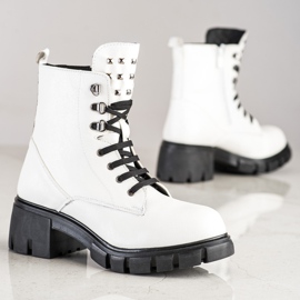 SHELOVET Trabalhadores elegantes com pregos branco 1