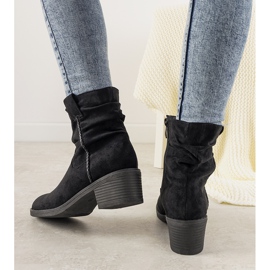 Botas acolchoadas pretas para mulheres Cognac preto 1