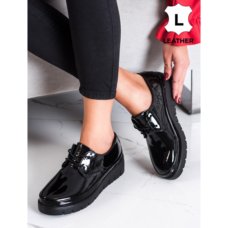 Filippo Sapatos de couro preto 1