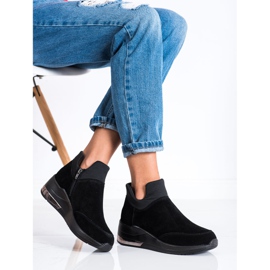 Filippo Tênis de couro com zíper preto 2