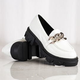 SHELOVET Mocassins brancos elegantes 1
