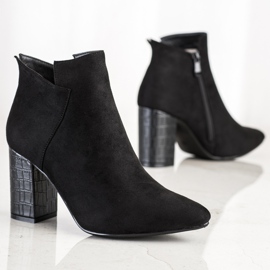 Vinceza Botas de salto com estampa de cobra preto 1