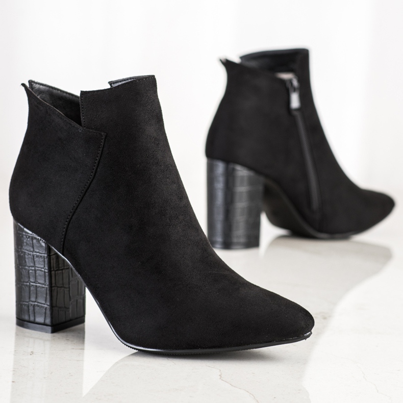 Vinceza Botas de salto com estampa de cobra preto 1