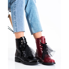 Botas elegantes VINCEZA com cordões preto 2 Botas elegantes VINCEZA com cordões preto 2