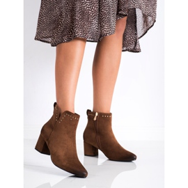 Botas em poste baixo VINCEZA castanho 1