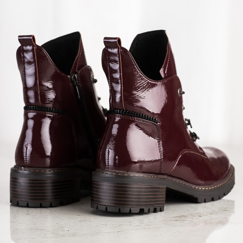 Botas VINCEZA marrons confortáveis vermelho 1