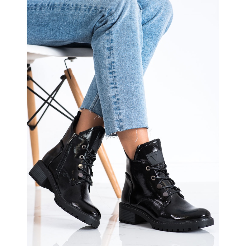 Botas pretas confortáveis ​​VINCEZA preto 2