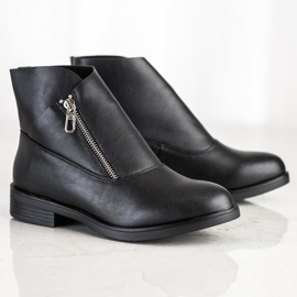 SHELOVET Botas pretas com zíper preto 1