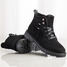 SHELOVET Botas de camurça com atacadores preto 1 SHELOVET Botas de camurça com atacadores preto 1