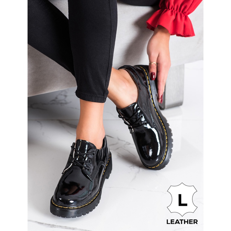 Filippo Sapatos de couro com atacadores preto 1