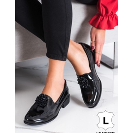 Filippo Sapatos de couro com enfeite preto 2 Filippo Sapatos de couro com enfeite preto 2