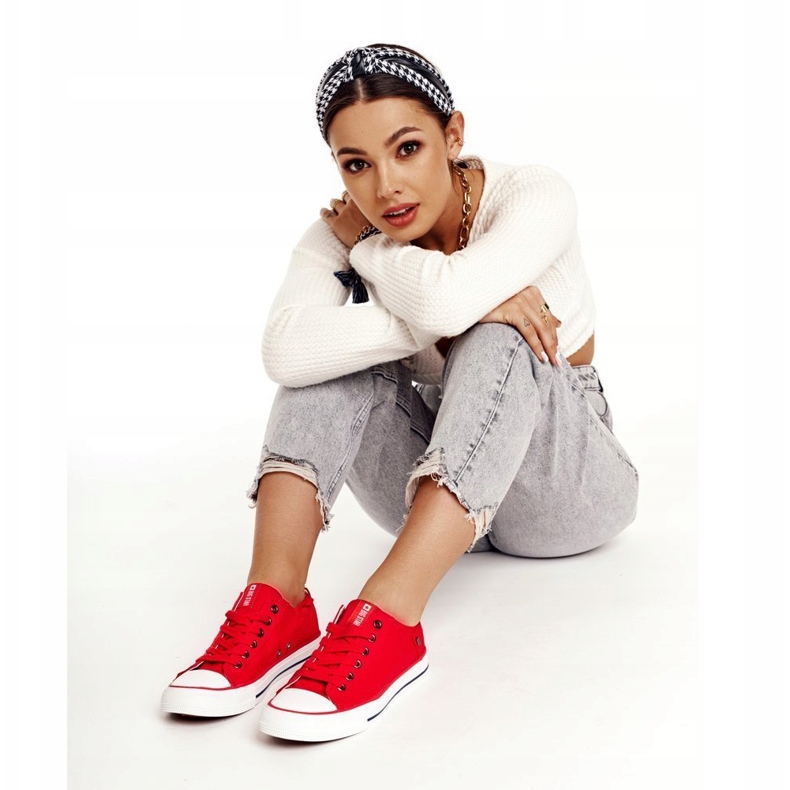 Tênis feminino baixo Big Star vermelho DD274339 3