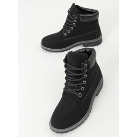 Botas de madeira pretas femininas F662 pretas preto 1