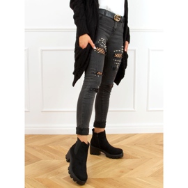 Botas pretas Chelsea com solas grossas CH19201 Pretas preto 1