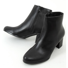 Botas pretas de salto baixo MM6265-1 Pretas preto 1