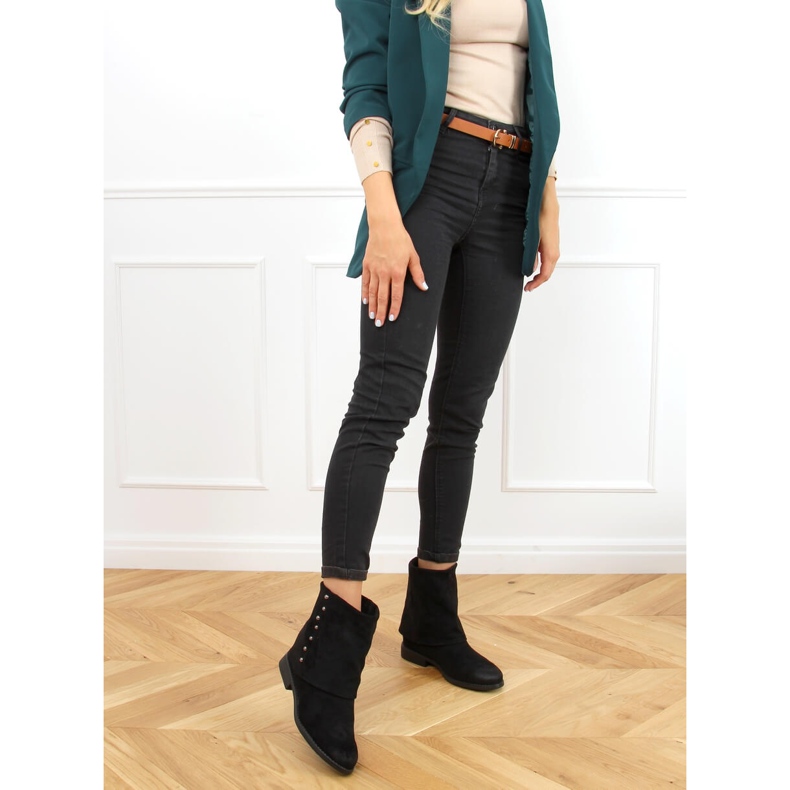 Botas pretas com salto oculto D7719 Pretas preto 1 Botas pretas com salto oculto D7719 Pretas preto 1