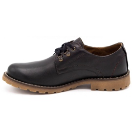 Olivier Sapatos masculinos botins de couro de 812 MP pretos com marrom castanho 1