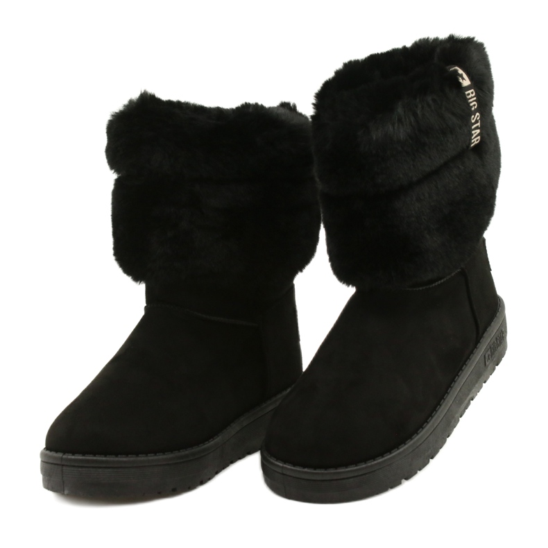 Mukluki feminino aquecido Big Star II274123 preto 2