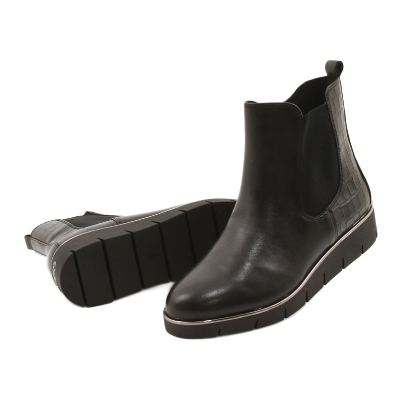 Caprice Botas em cunha Sistema Walking On Air 25339 Preto 3