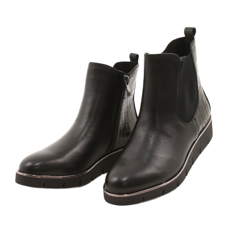Caprice Botas em cunha Sistema Walking On Air 25339 Preto 2