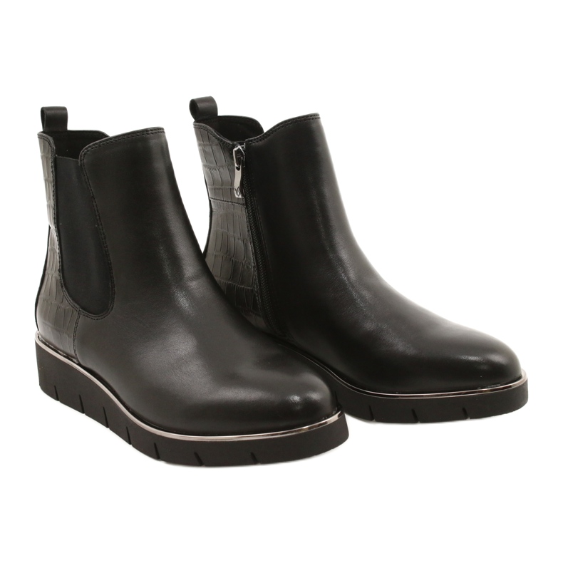 Caprice Botas em cunha Sistema Walking On Air 25339 Preto 4