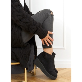 Black Wedge e botas plataforma E2381 Black preto 1