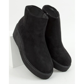 Black Wedge e botas plataforma E2381 Black preto 2