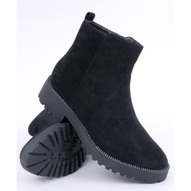 Botas pretas Chelsea para mulheres KL-719 pretas preto 1