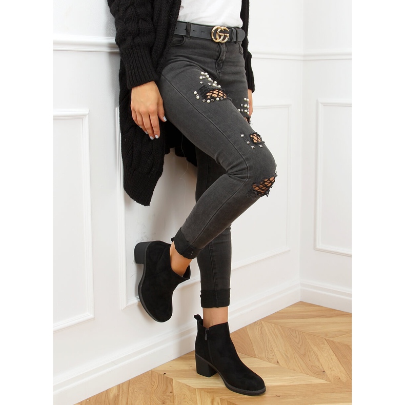 Botas pretas de salto alto 9B1003 pretas preto 2