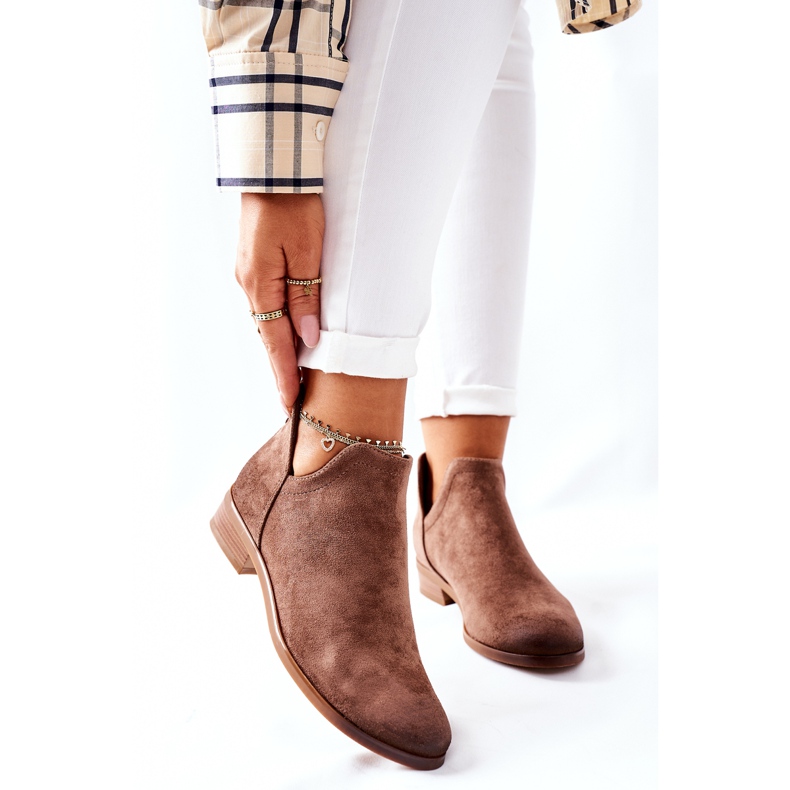 Vinceza Botas quentes de camurça feminino bege Joaliene 2