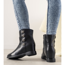Botas pretas com salto oculto do Impression preto 1 Botas pretas com salto oculto do Impression preto 1