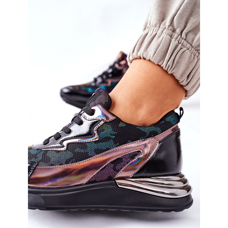 Vinceza Tênis feminino esportivo preto Multi Buckland 1