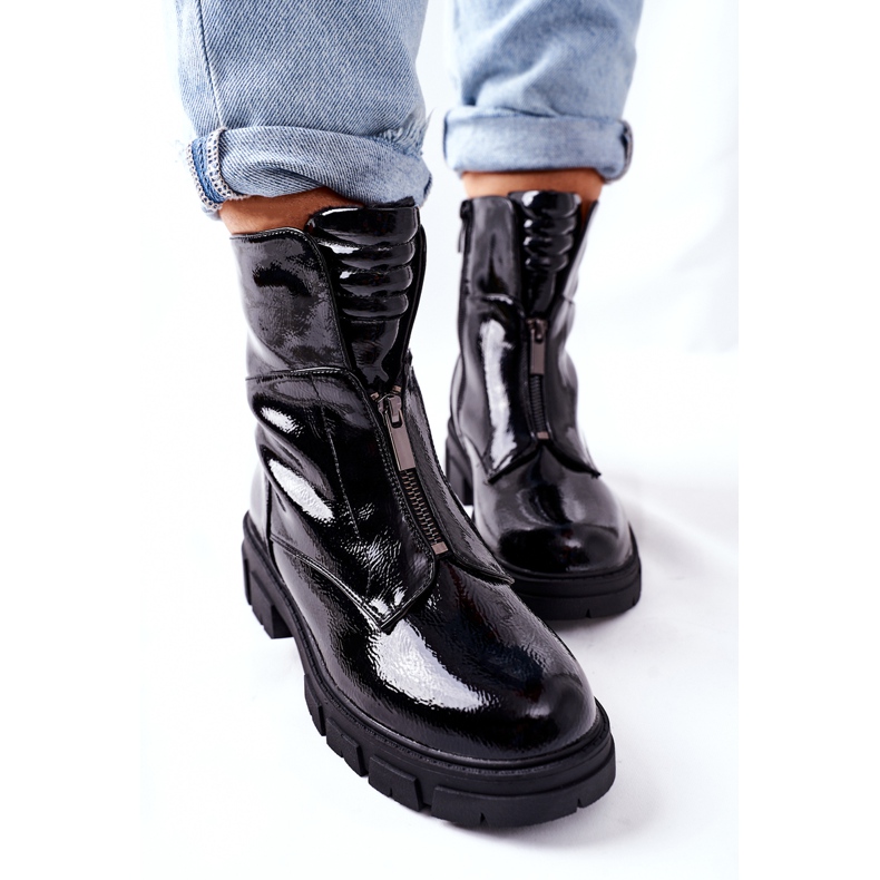 S.Barski Botas pretas femininas Nobleford preto 1