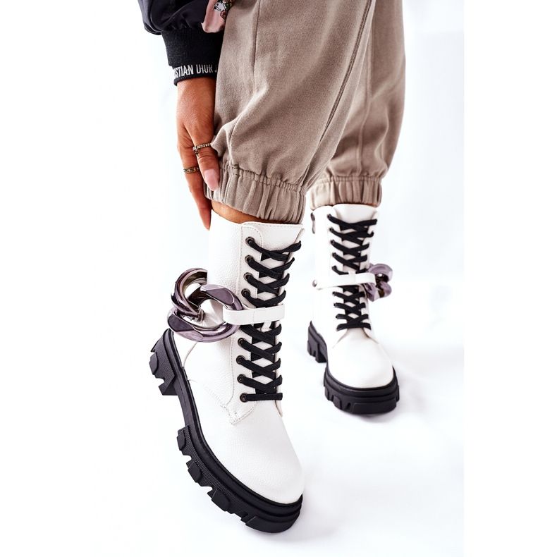 S.Barski Botas femininas S. Barski Branco Jensen 1