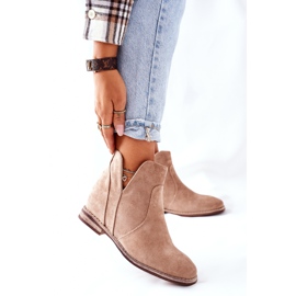 S.Barski Botas femininas em cunha S. Barski Joiva Beige bege 2