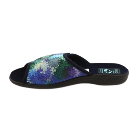 Chinelos femininos Adanex 26264 Sweet azul marinho azul verde 1