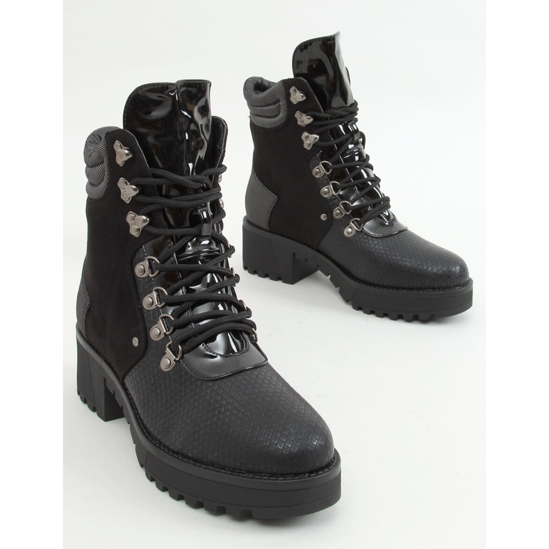 Botas pretas com cordões DF3712 pretas preto 1 Botas pretas com cordões DF3712 pretas preto 1
