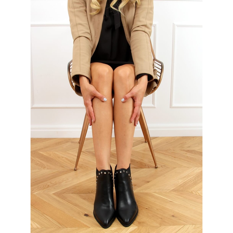 Botas pretas Chelsea para mulheres C753 pretas preto 2