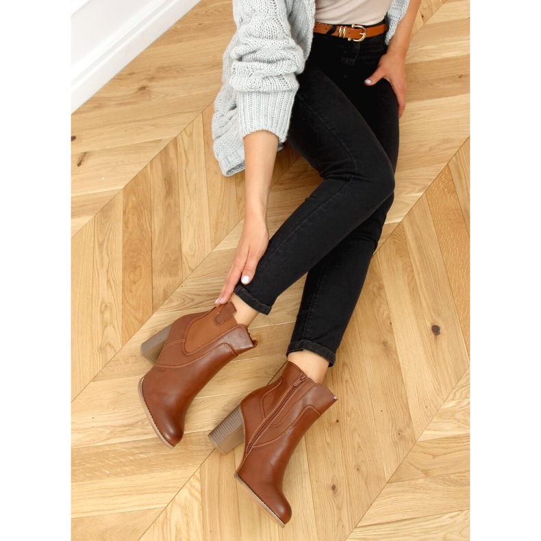 Salto alto marrom 3654 Camel castanho 1