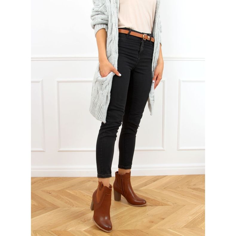 Salto alto marrom 3654 Camel castanho 2