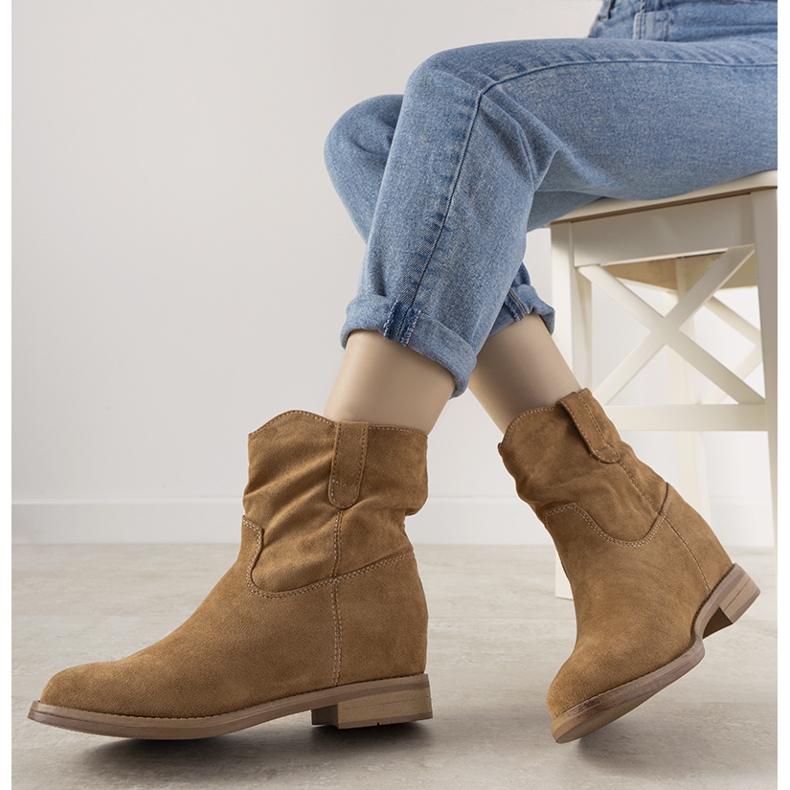 Botas femininas violetta bege 1