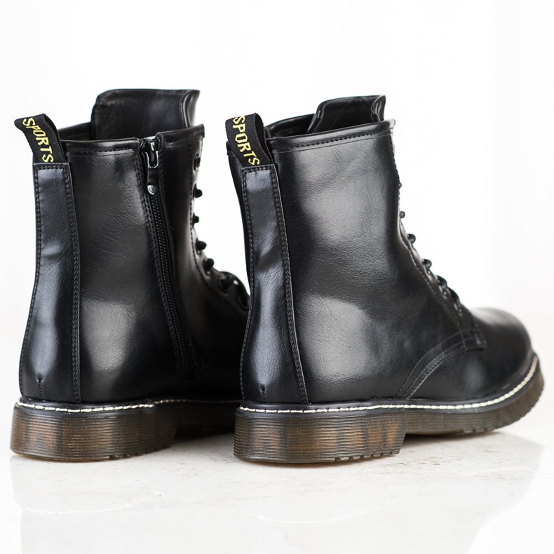 Evento Trabalhadores clássicos feitos de couro ecológico preto 1