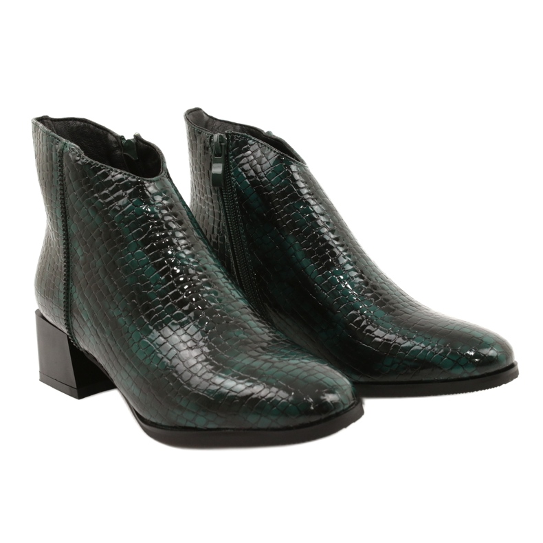 M.Daszyński Botas isoladas Daszyński MR2130-8 Verde preto 4 M.Daszyński Botas isoladas Daszyński MR2130-8 Verde preto 4