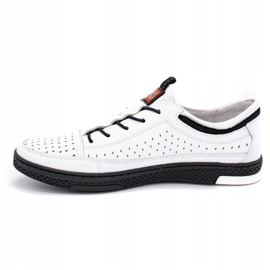 Polbut Sapatos de verão de couro masculino K22 branco 1